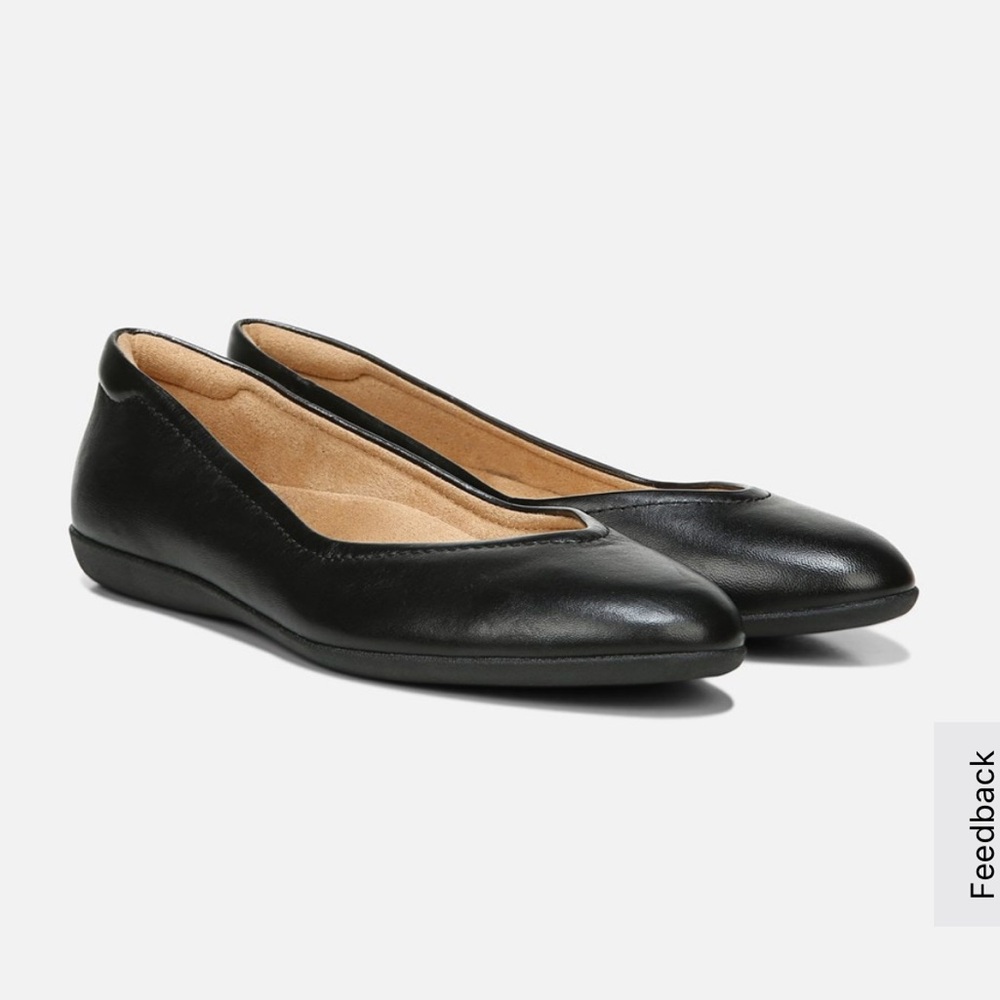 Naturalizer Vivienne flat size 6.5 black leather